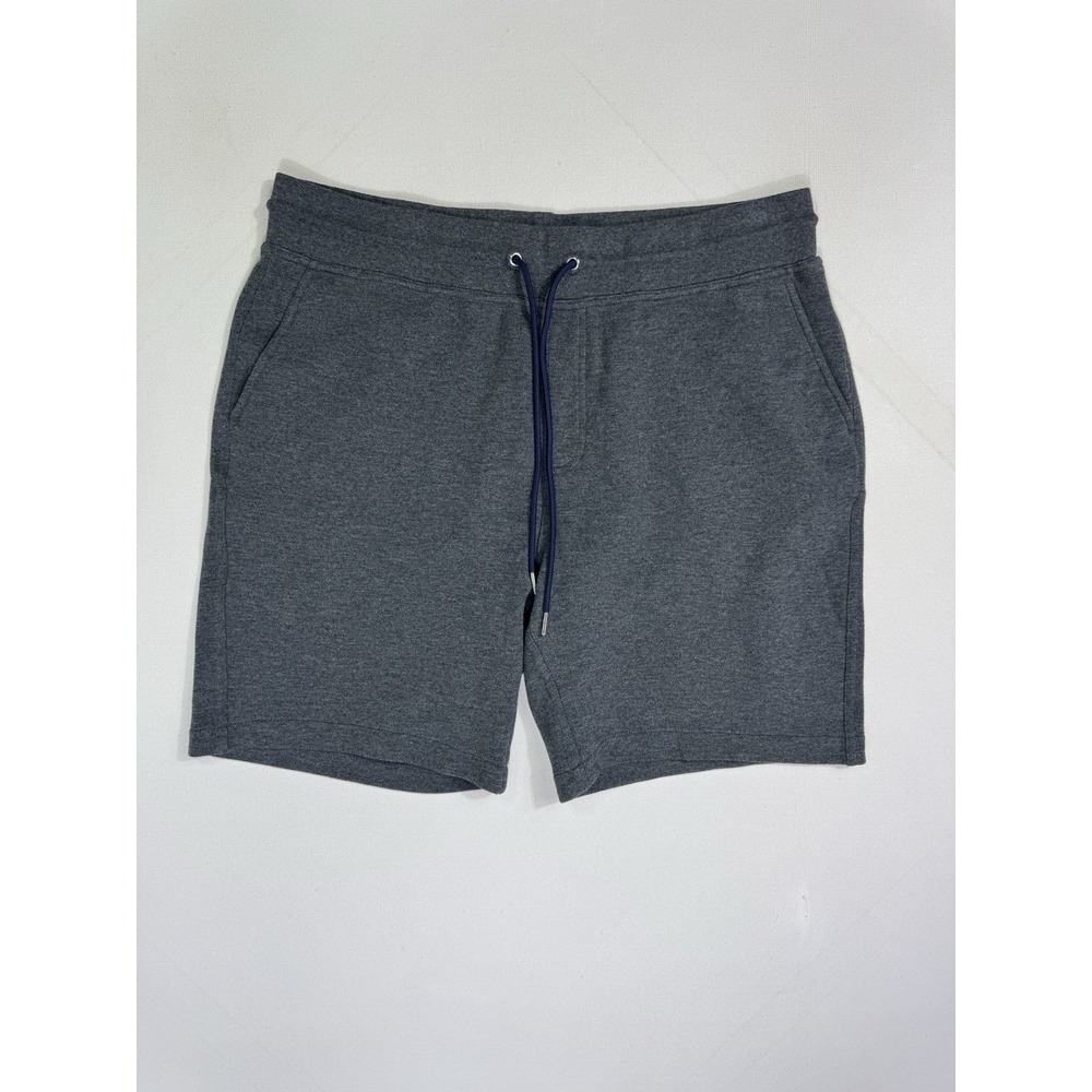 Brooks Brothers Mens Large Grey Sweatshorts Cotton Blend Drawstring Lounge Short